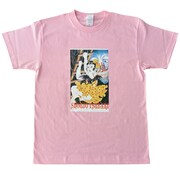 「少女椿Tシャツ（はしご ピンク）」