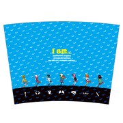 タンブラーの台紙（ブルー）。