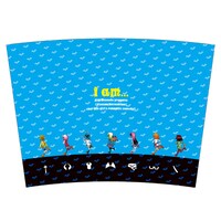 タンブラーの台紙（ブルー）。