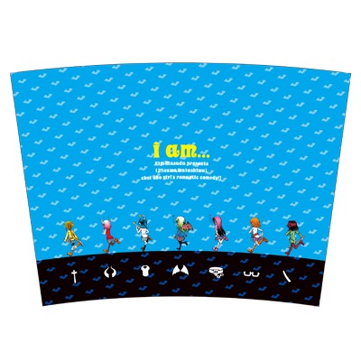 タンブラーの台紙（ブルー）。