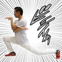 「ジョジョの奇妙なパイル地T-シャツ」のモデル着用イメージ。(C)荒木飛呂彦&LUCKY LAND COMMUNICATIONS/集英社・ジョジョの奇妙な冒険SC製作委員会