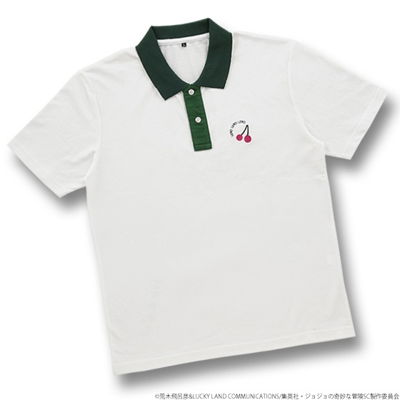 「ジョジョの奇妙なポロシャツ」花京院典明モデル。(C)荒木飛呂彦&LUCKY LAND COMMUNICATIONS/集英社・ジョジョの奇妙な冒険SC製作委員会