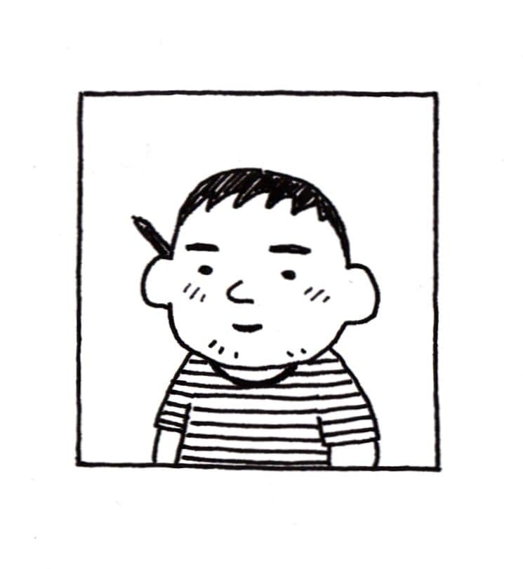 安田弘之の自画像。