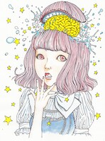 駕籠真太郎による特殊美少女絵。