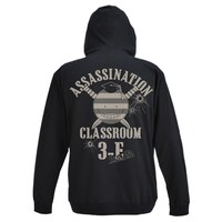 「暗殺教室天竺パーカー（BLACK）」の裏面。(c)松井優征／集英社・アニメ「暗殺教室」製作委員会