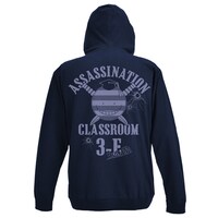 「暗殺教室天竺パーカー（NAVY）」の裏面。(c)松井優征／集英社・アニメ「暗殺教室」製作委員会