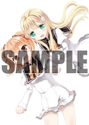 とらのあな各店で配布される、りすまい描き下ろしクリアファイル(表)。