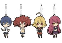 「悪魔のリドル展」で販売される「ラバーストラップ」左から兎角、晴、鳰、伊介。(c)高河ゆん・南方純／KADOKAWA刊／「悪魔のリドル」製作委員会