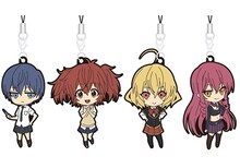 「悪魔のリドル展」で販売される「ラバーストラップ」左から兎角、晴、鳰、伊介。(c)高河ゆん・南方純／KADOKAWA刊／「悪魔のリドル」製作委員会