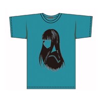 「死人の声をきくがよい」背中に気をつけろTシャツ（ターコイズブルー）フロント