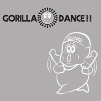 「マカロニほうれん荘」ゴリラダンスTシャツ（ミックスグレー）の柄。