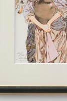 「風の万里 黎明の空（上）」複製原画のサイン部分。