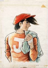 「あしたのジョー、の時代展」のポスターに使用されたイラスト（週刊少年マガジン1971年4月18日号表紙絵原画 ちばてつやプロダクション蔵）(c)高森朝雄・ちばてつや／講談社