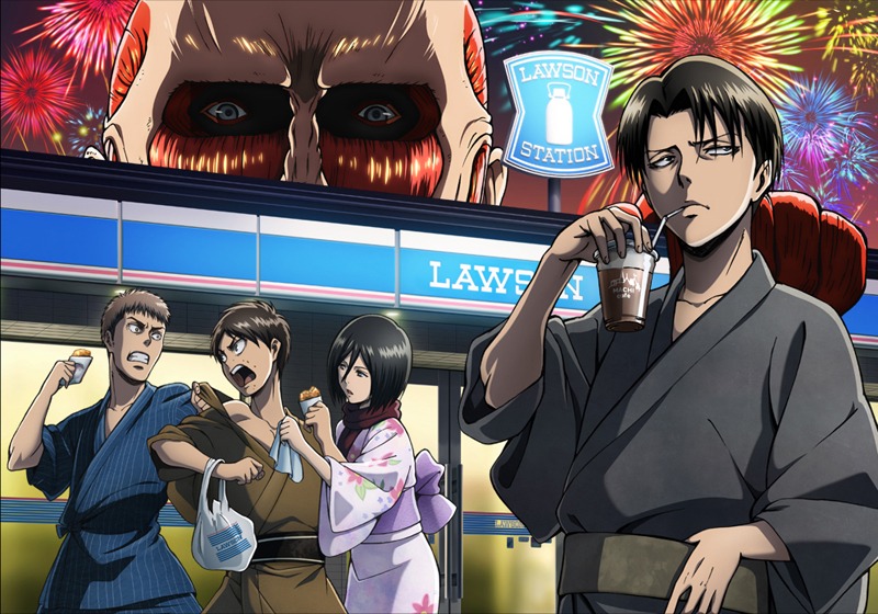 「進撃の巨人」×ローソン コラボキャンペーンのメインビジュアル。 (c)諫山創・講談社／「進撃の巨人」製作委員会