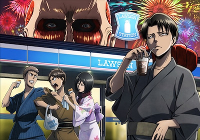 「進撃の巨人」×ローソン コラボキャンペーンのメインビジュアル。 (c)諫山創・講談社／「進撃の巨人」製作委員会