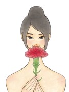 逢坂みえこ「おかあさんとごいっしょ」扉イラスト。