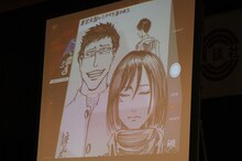 それに答えるように、偶然にも諫山創も同じく「トモダチゲーム」の美笠と「進撃の巨人」ミカサのコラボイラストを執筆。