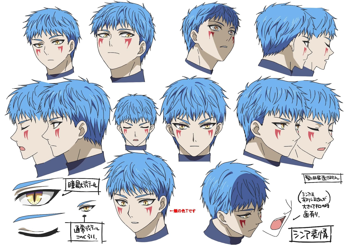 シンアのキャラクター設定画。(c)草凪みずほ・白泉社／暁のヨナ製作委員会