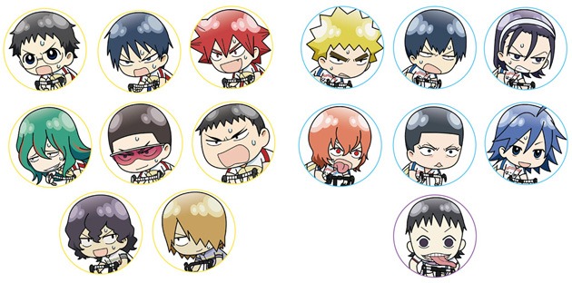 「弱虫ペダル Re:RIDE（リライド）」来場者プレゼントの缶バッジ。 (c)渡辺航（週刊少年チャンピオン）／弱虫ペダルRR製作委員会