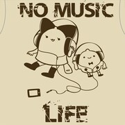 「ベルリンは鐘」無音Tシャツ（ライトベージュ）フロントの柄。