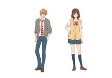 佐田恭也と篠原エリカのキャラクターイラスト。(c)八田鮎子／集英社・「オオカミ少女と黒王子」製作委員会