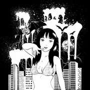 早見純「Vampire」Tシャツにプリントされているイラスト。