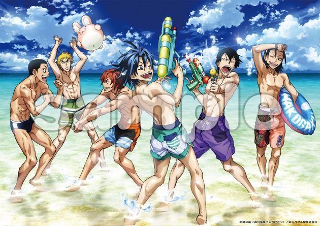 「箱根学園の夏休みセット」描き下ろしクリアポスターの絵柄。