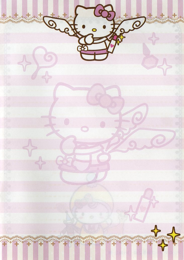 付録のキティちゃんとのコラボノートより、「天使1/2方程式」のゆい子キティ。(C)1976,2014 SANRIO CO.,LTD. APPROVAL NO.G551327