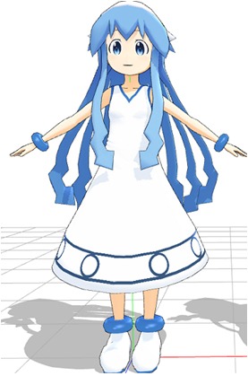 3Dイカ娘のイメージ。 (c)安部真弘（週刊少年チャンピオン）／海の家れもん