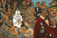 「松本大洋+ニコラ・ド・クレシー」に収録された、ド・クレシーのイラスト。