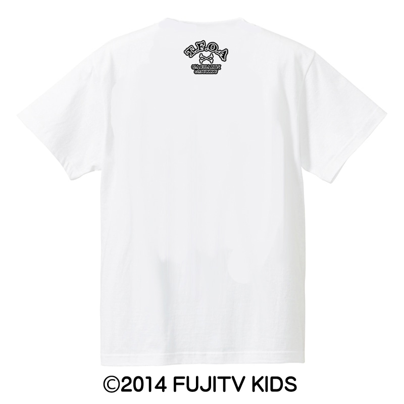 「ガチャピン＆ムック×T.F.O.A コラボ Tシャツ」ホワイト。