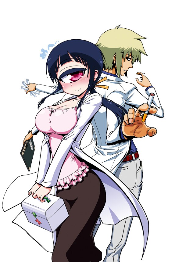 鮭夫「ヒトミ先生の保健室」2巻のカバーイラスト。