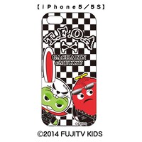 「ガチャピン＆ムック×T.F.O.Aコラボ iPhone・スマホケース［市松チェック背景］」。※写真はiPhone5/5s用のもの