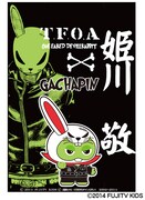 「ガチャピン＆ムック×T.F.O.A コラボ サークルロゴ Tシャツ」特典のポストカード。
