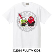 「ガチャピン＆ムック×T.F.O.A コラボ サークルロゴ Tシャツ」ホワイト。