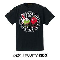 「ガチャピン＆ムック×T.F.O.A コラボ サークルロゴ Tシャツ」ブラック。