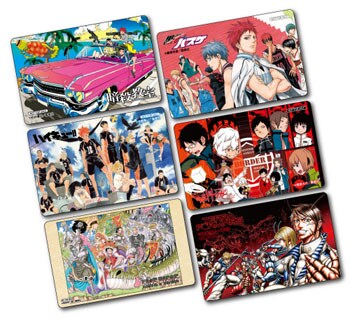 「アニメイトカード着せ替えステッカー」(c)松井優征/集英社  (c)藤巻忠俊/集英社 (c)古舘春一/集英社 (c)葦原大介/集英社 (c)尾田栄一郎/集英社 (c)貴家悠・橘賢一/集英社