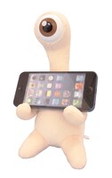 「寄生獣 ミギー ベンダブルぬいぐるみ」は腕を曲げれば、iPhoneスタンドにもなる。(c)岩明均／講談社