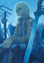 ダ・ヴィンチ10月号内コーナー「豪華作家陣が『進撃の巨人』キャラクターを描く！」より、あずまきよひこが描いたアルミン。（C）諫山創／講談社