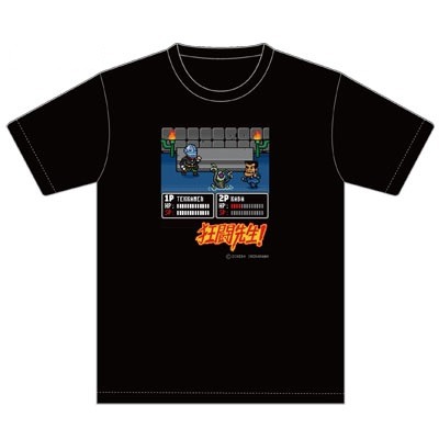 木曜日のフルット「狂闘先生！」レトロゲーム風Tシャツ（ブラック）