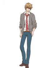 佐田恭也の設定画。(c)八田鮎子／集英社・「オオカミ少女と黒王子」製作委員会