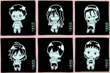 「弱虫ペダル」のコースターに手刷りできるイラスト全6種。(c)渡辺航（週刊少年チャンピオン）／弱虫ペダル製作委員会