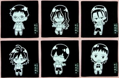「弱虫ペダル」のコースターに手刷りできるイラスト全6種。(c)渡辺航（週刊少年チャンピオン）／弱虫ペダル製作委員会