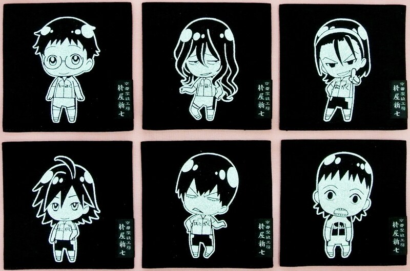 「弱虫ペダル」のコースターに手刷りできるイラスト全6種。(c)渡辺航（週刊少年チャンピオン）／弱虫ペダル製作委員会