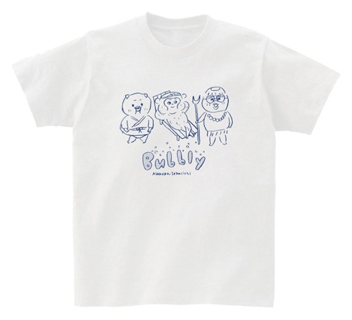 朝倉世界一Tシャツ「bubbly」のホワイト。