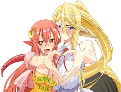 「モンスター娘のいる日常」のイラスト。