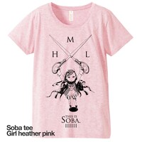 「そばtee Girl」のヘザーピンク。