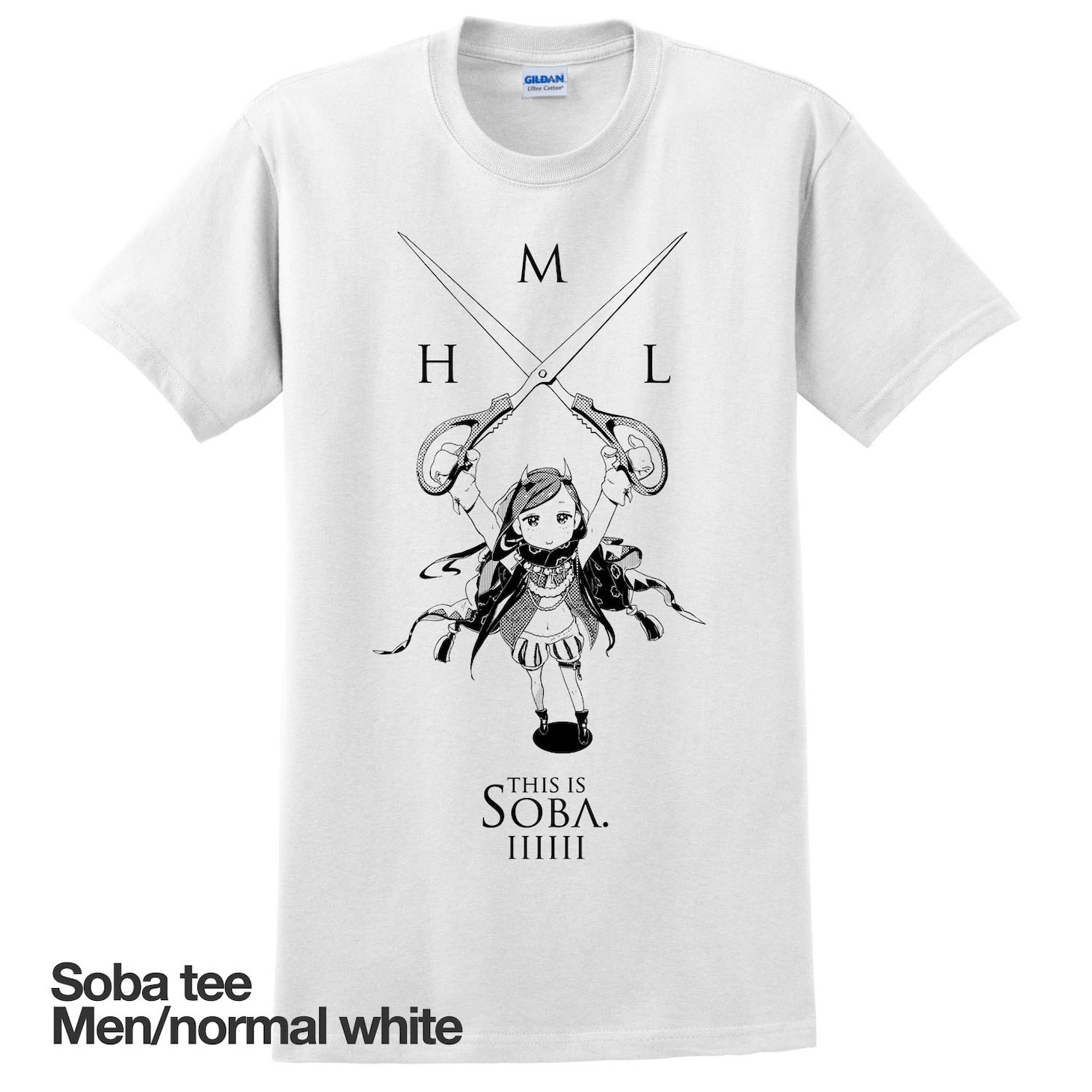 「そばtee Men/normal」のホワイト。