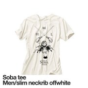 「そばtee Men/スリムリブ」のオフホワイト。