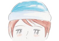 デパガちゃんの顔をアップで見たところ。(c)タナカカツキ